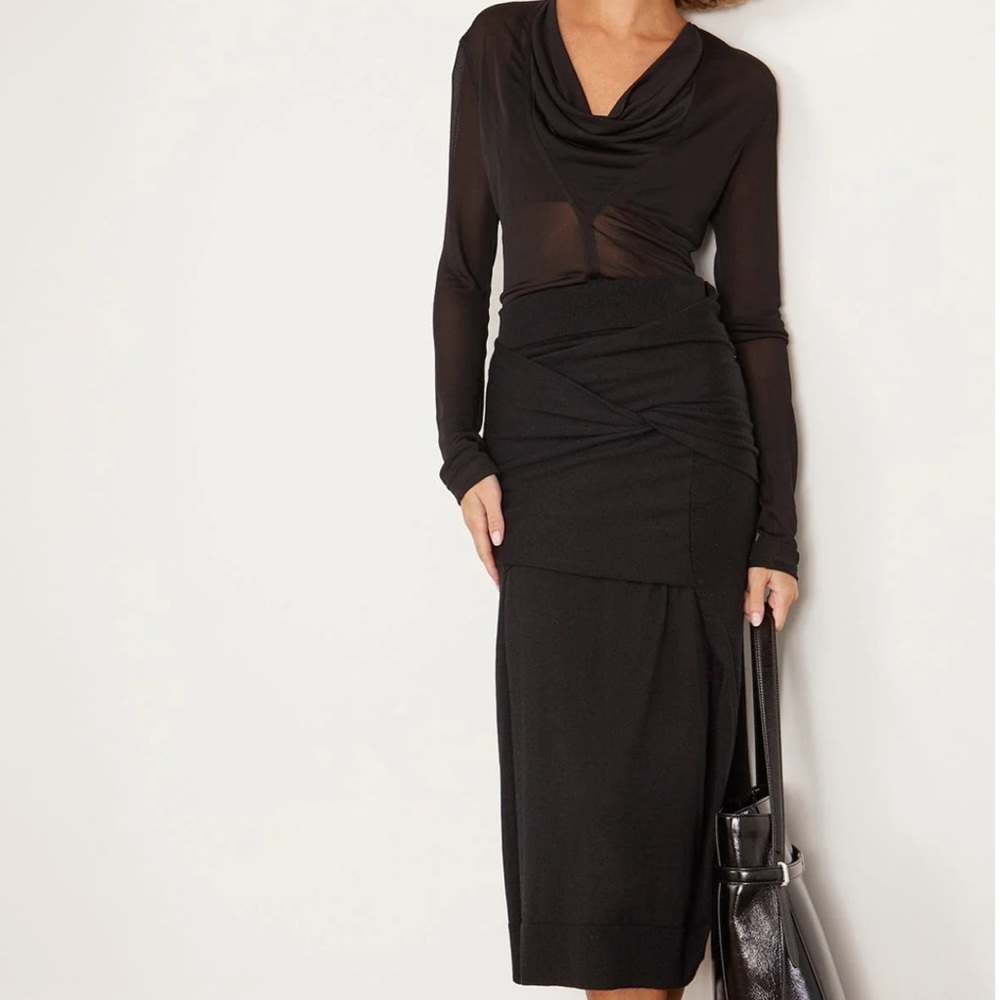 Toteme Black Knit Top & Skirt Set